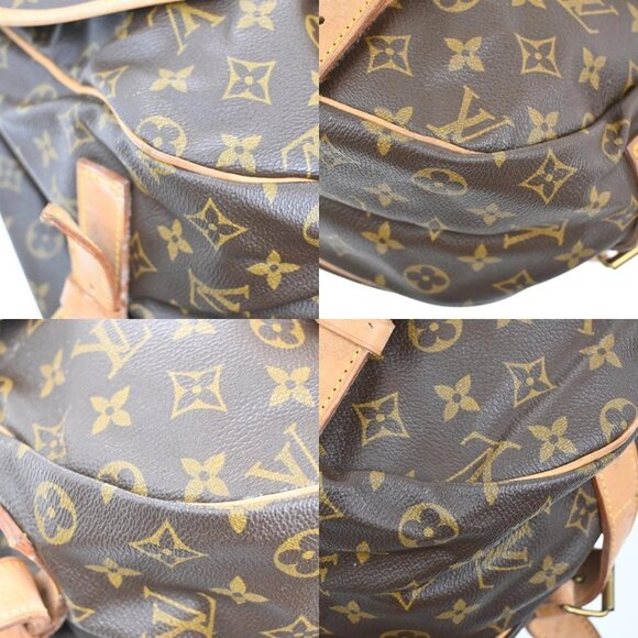 LOUIS VUITTON Logo Saumur 43 Shoulder Bag Monogram Leather Brown - Picture 16 of 16